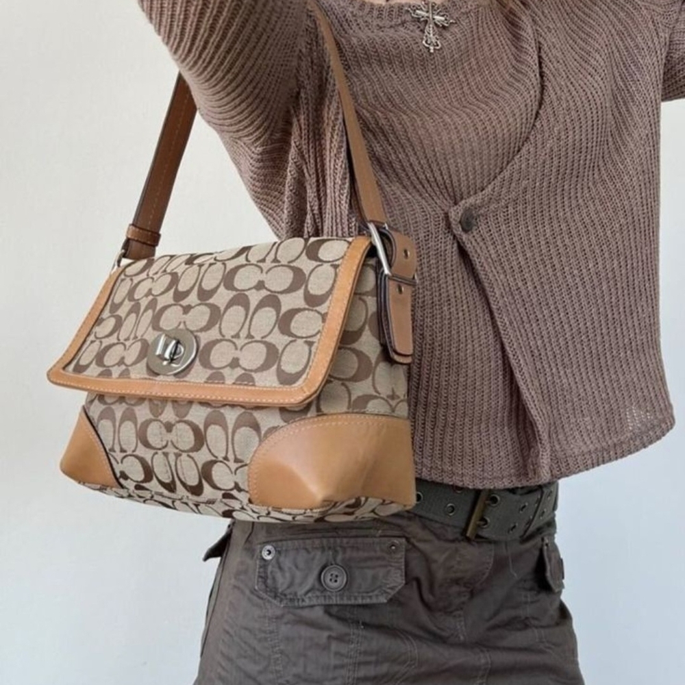 Stylish Tan and Brown Women's Shoulder Bag